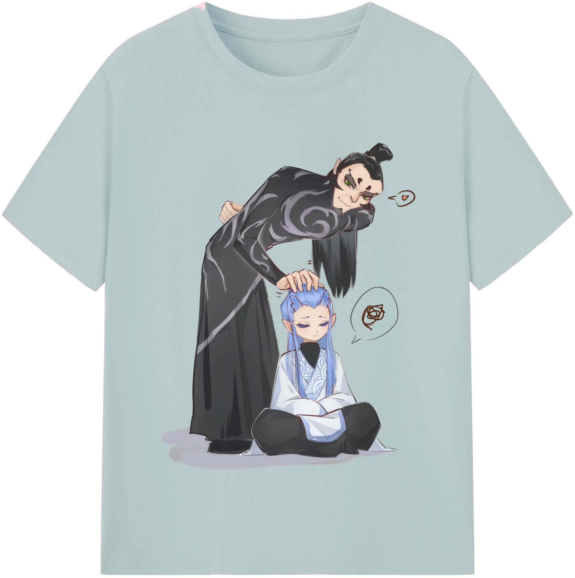 （画像用） Ne Zha 2 ナタ 魔童の大暴れ 綿100％半袖Tシャツ（フロントプリント）